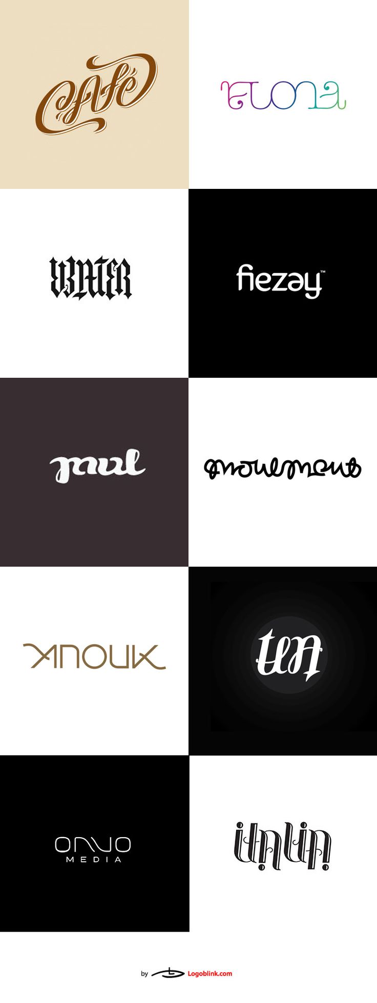 ambigram logo set brand collection