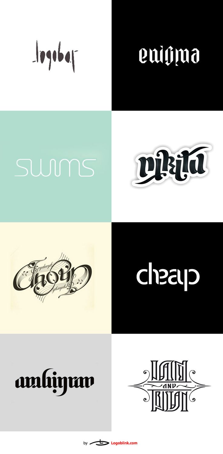 ambigram logo set brand collection