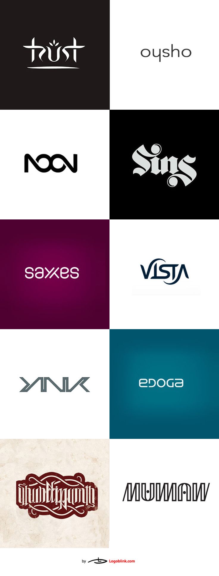 ambigram logo set brand collection