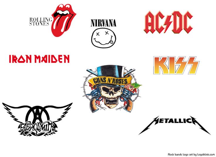 Famous rock bands logos